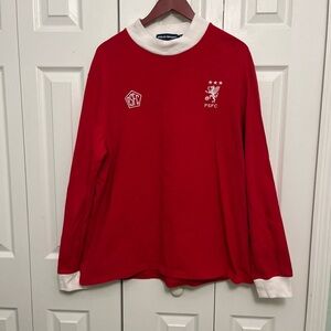 Ralph Lauren Polo Sport Red Shirt with White Collar